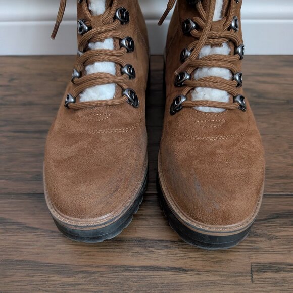 American Eagle Sherpa Lug boots camel tan size 7.5 - Picture 13 of 16